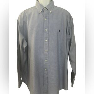 RALPH LAUREN Blue Check Blake Fit Button Down Long Sleeve Shirt Men’s Size XL